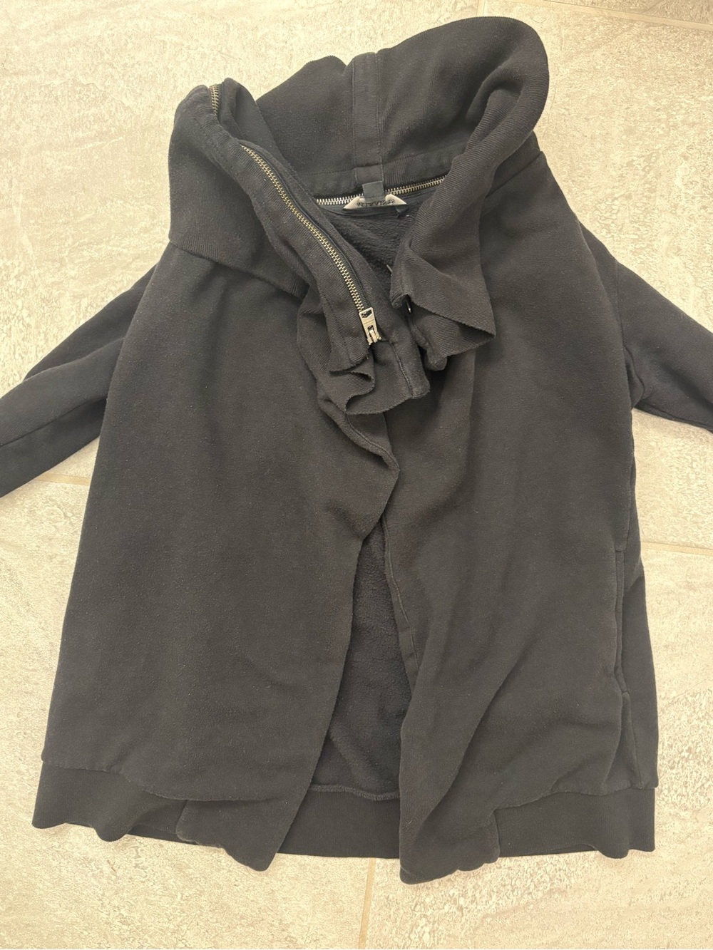 AllSaints Black Hooded Zip Cardigan Jacket